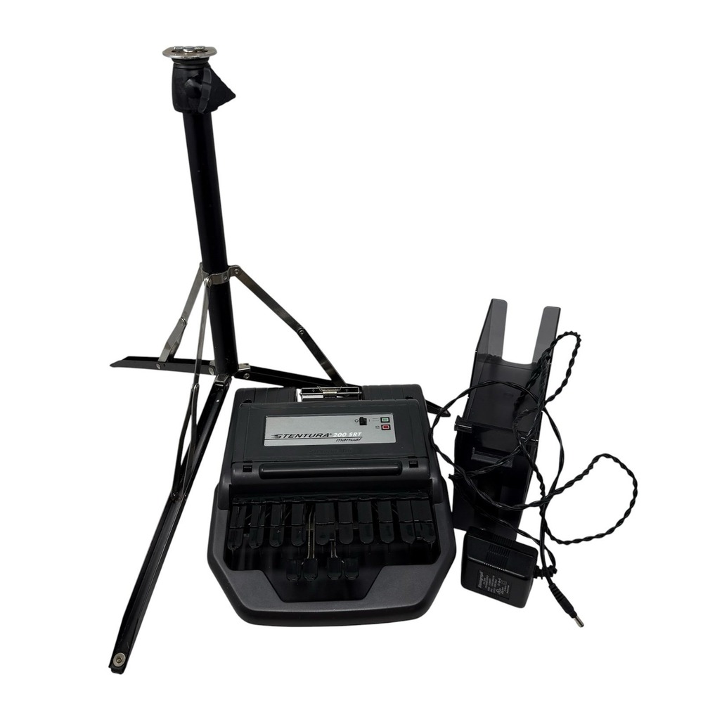 Stentura 200 SRT Stenograph w/ Tripod paper holder and power cable NOT TESTED